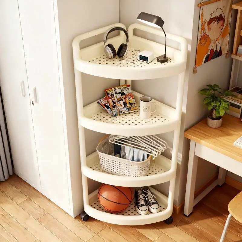 

Korean Flower Rack Living Room Floor Standing Movable with Wheels Durable Multi-layer Balcony Storage Holders Organization Rack
