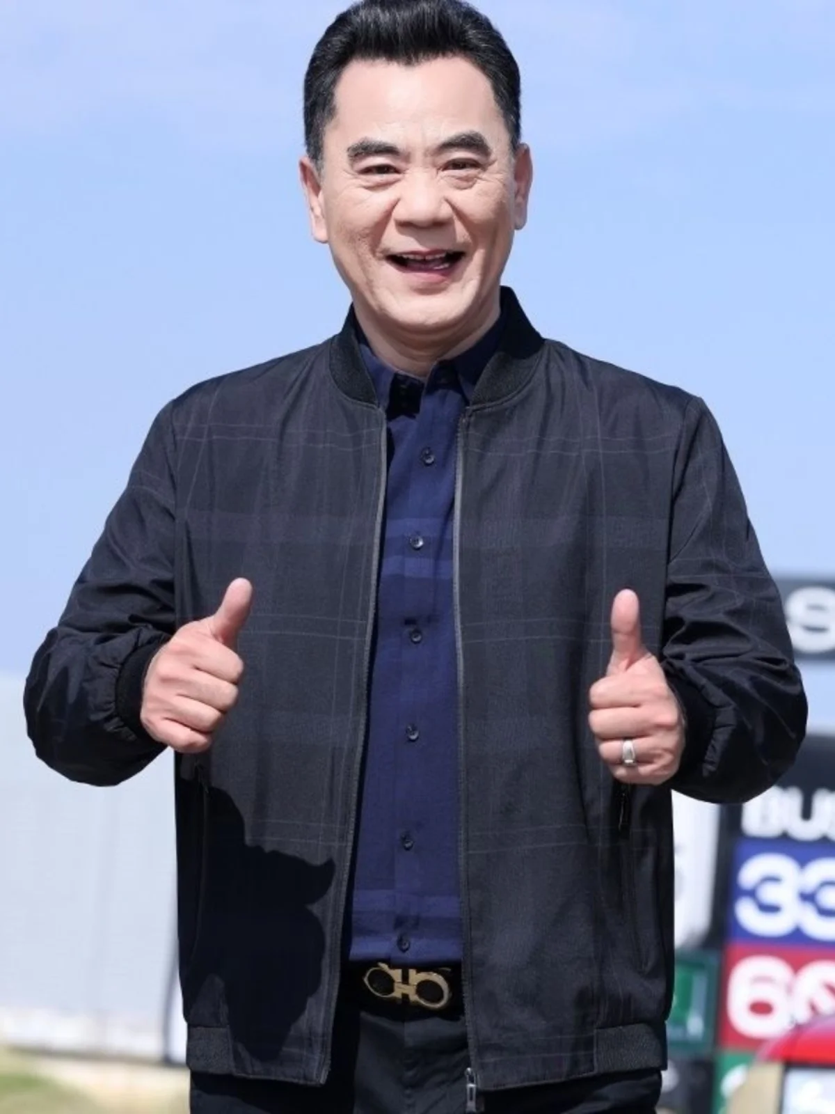 

Casual Thin Baseball Collar Jaet for Middle-Aged Men Spring Autumn Polyester Loose Fit Breathable Outerwear Spring Faion