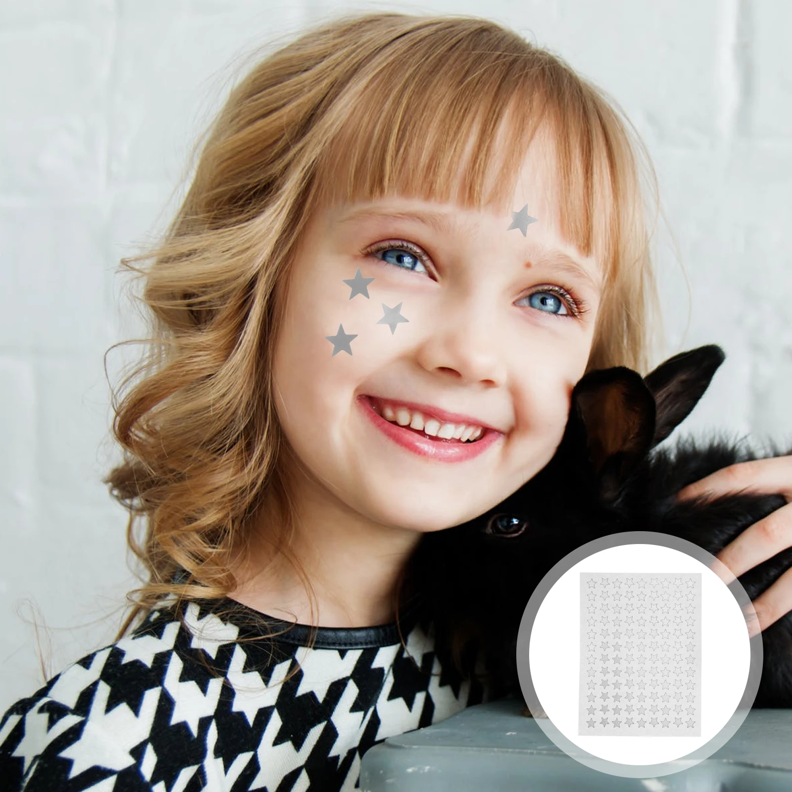 

10 Sheets Reward Prints Stickers Silver Pentagram Stickers Reward Prints Self Adhesive Decals Teacher Student Supplies