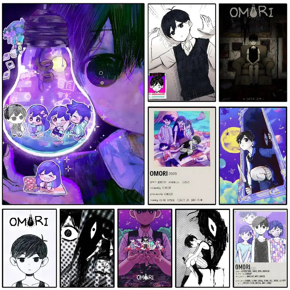Omori V-video Game Poster HD Sticky Wall Waterproof Home Living Room Bedroom Dorm Bar Aesthetic Decoration