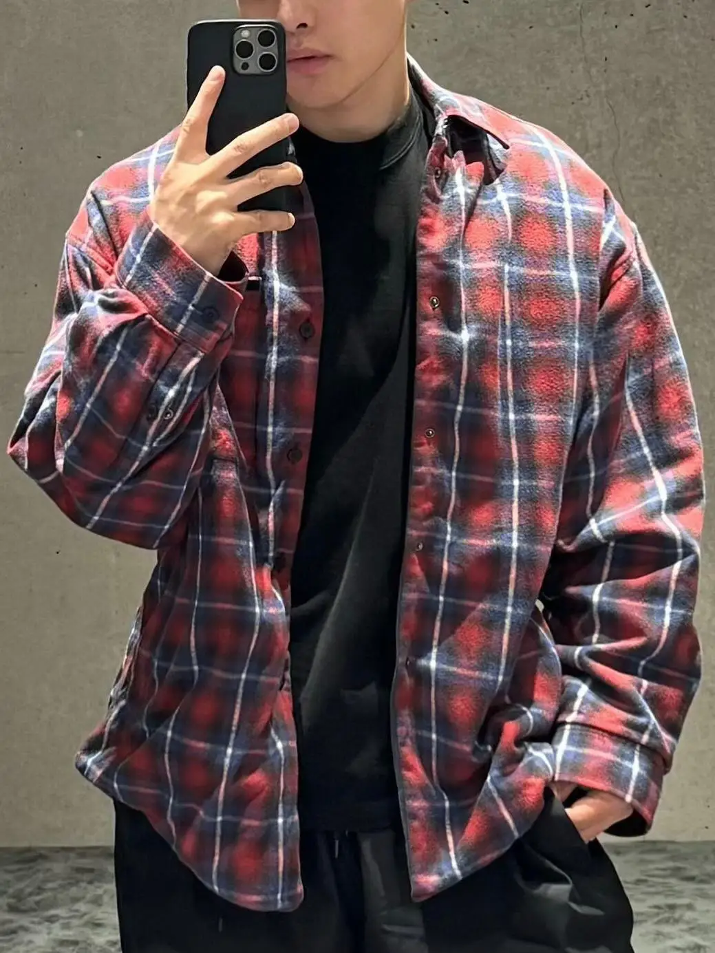 

Новая фланелевая рубашка в клетку для ранней весны, свободная повседневная универсальная блузка с длинным рукавом и воротником для мужчин и женщин