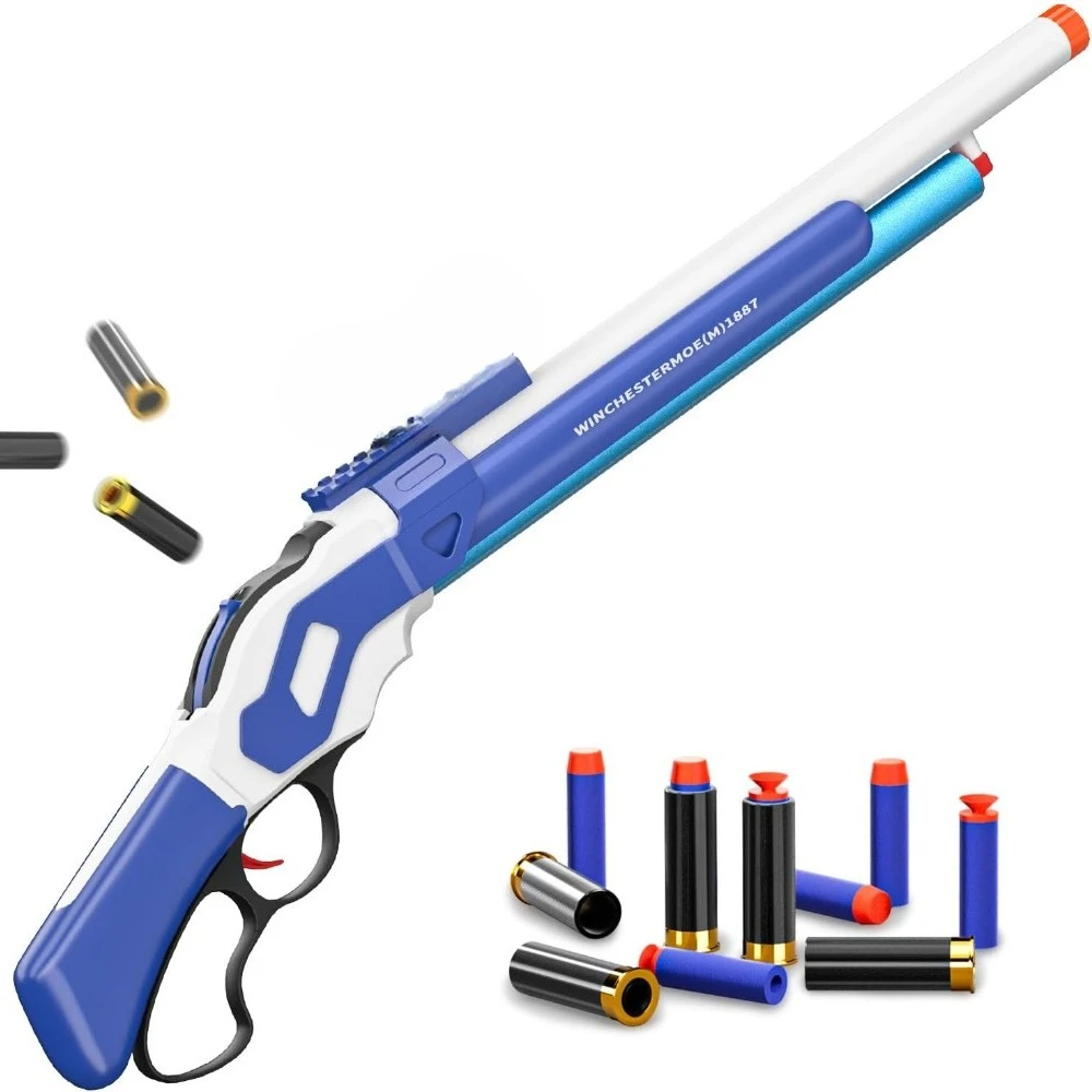 M1887 소프트 총알 껍질 배출 장난감 총 수동 발사기 모델 어린이 및 성인용 크리스마스 생일 선물