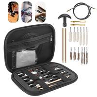 19Pcs/Set Tactical Gun Barrel Cleaning Kit Universal Pistol Clean Brush Tools for 22/38 /9mm / 40/45 Caliber Hunting Accessory