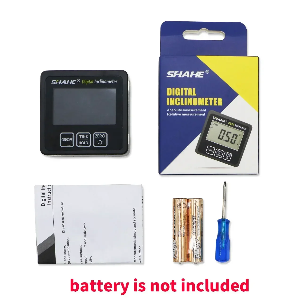 Shahe Precision Digital goniometro inclinometro Level Box Digital Angle Finder Bevel Box con magnete Base goniometro Digital