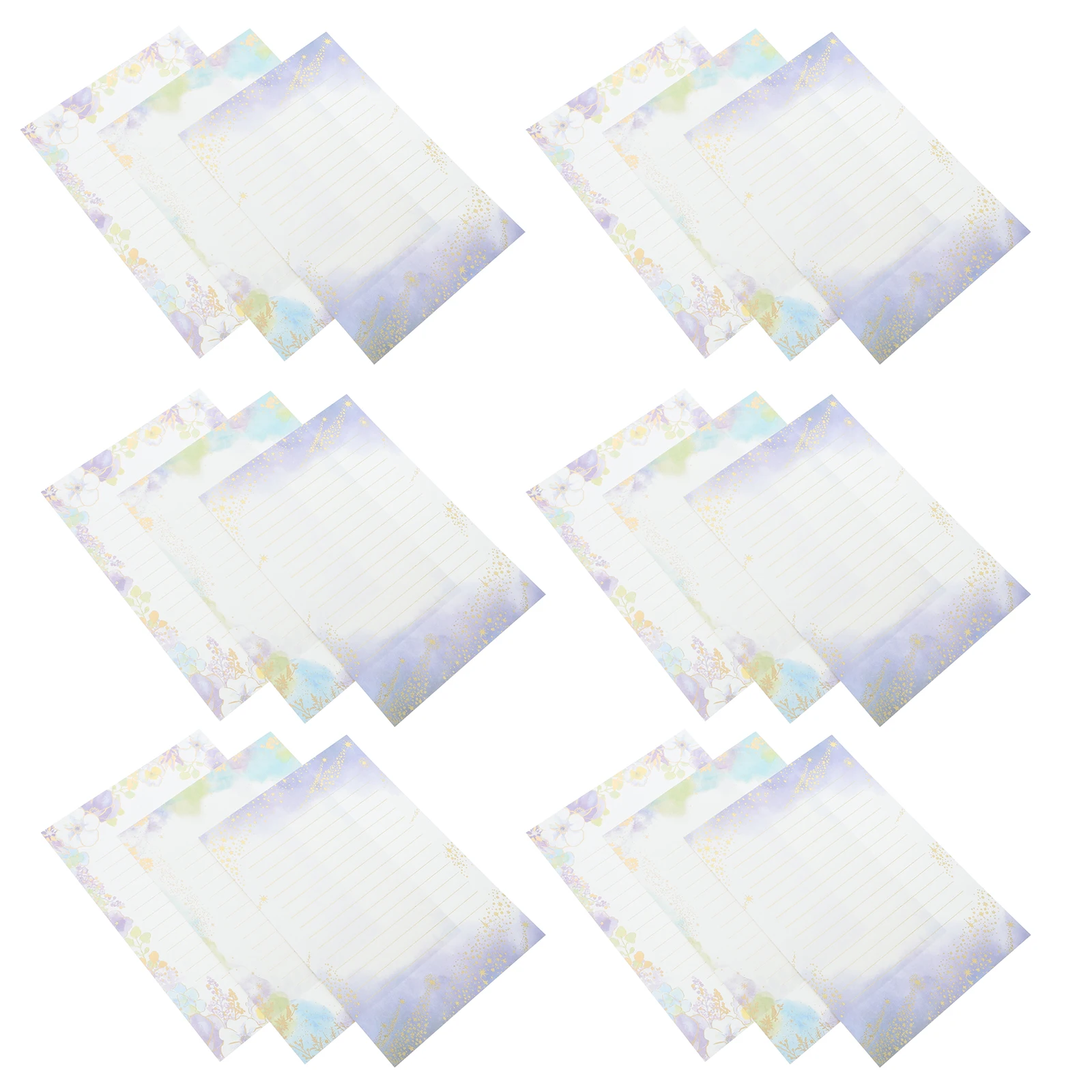 

24 Sheets Hot Stamping Stationery Greeting Letter Paper Blank Stationary Fashion Floral Writing Papers Decorative Fancy Printer