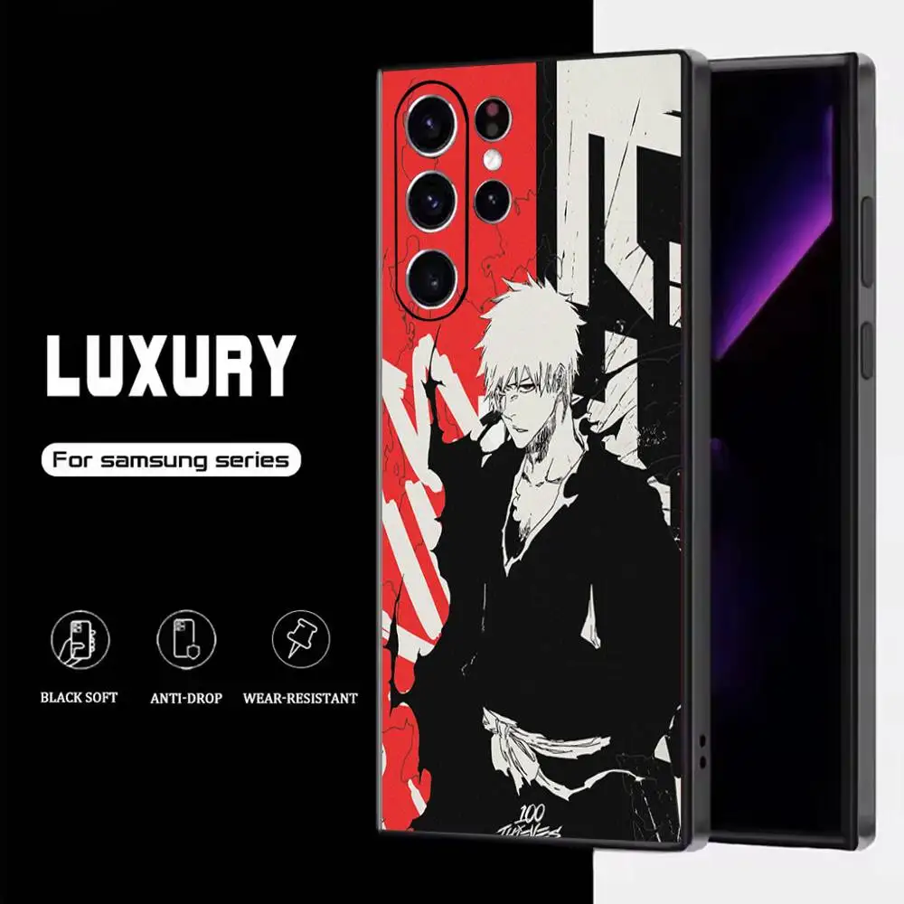 Etui na telefon B-Bleach I-Ichigo Kurosaki do Samsunga S25, S24, S23, S22, S21, S20, S10, Ultra, Plus, Lite, FE, miękki silikonowy czarny pokrowiec