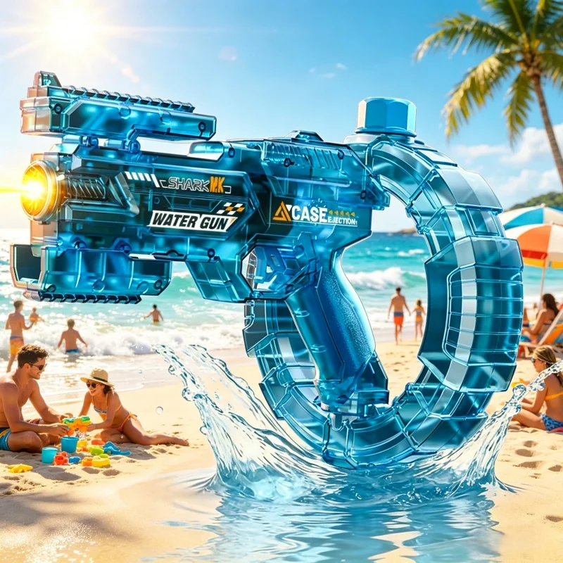 

Led Simulated Firing Electric Ring Water Gun Toys for Kids Shooting Games Automatic Water Blasters Children Summer Outdoor Toy