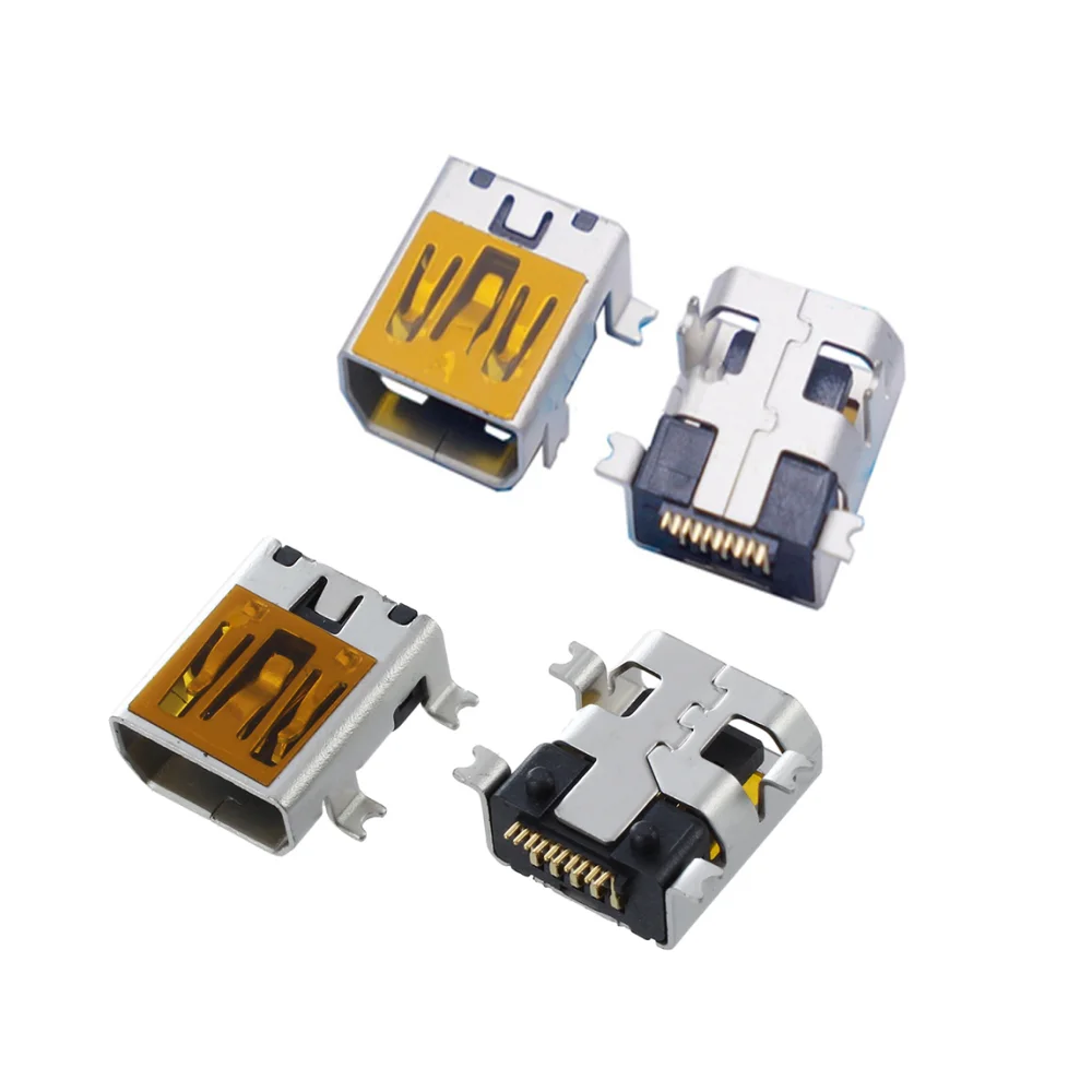 5/10Pcs Mini USB 10 Pin Type B Connector SMT SMD Female Mount Jack Charging Power Plug Port Flat for Electronics