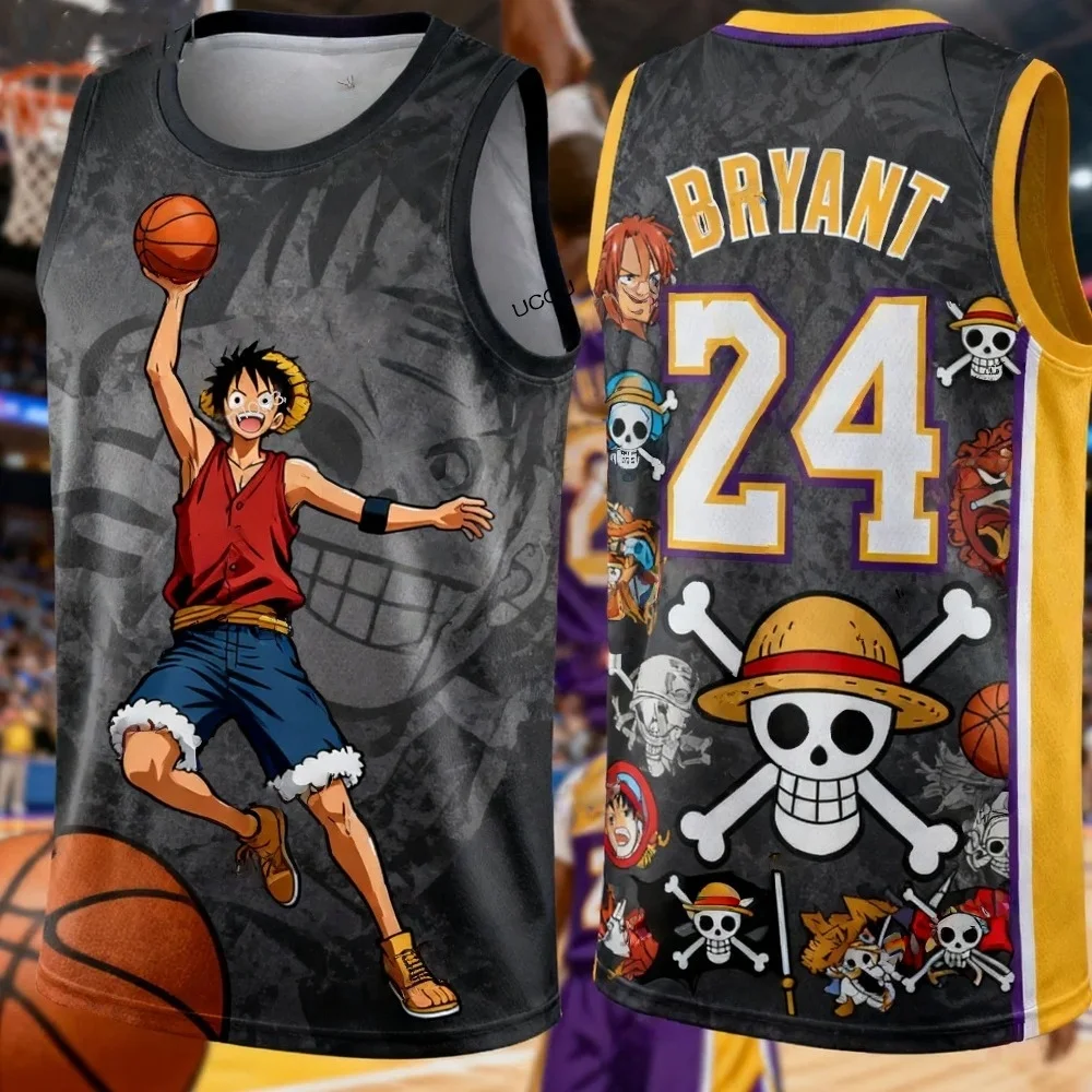 Camiseta de Baloncesto Kobe Bryant Edición Especial de una Pieza, Nueva, Marca FamilyMatching 2026, Luffy
