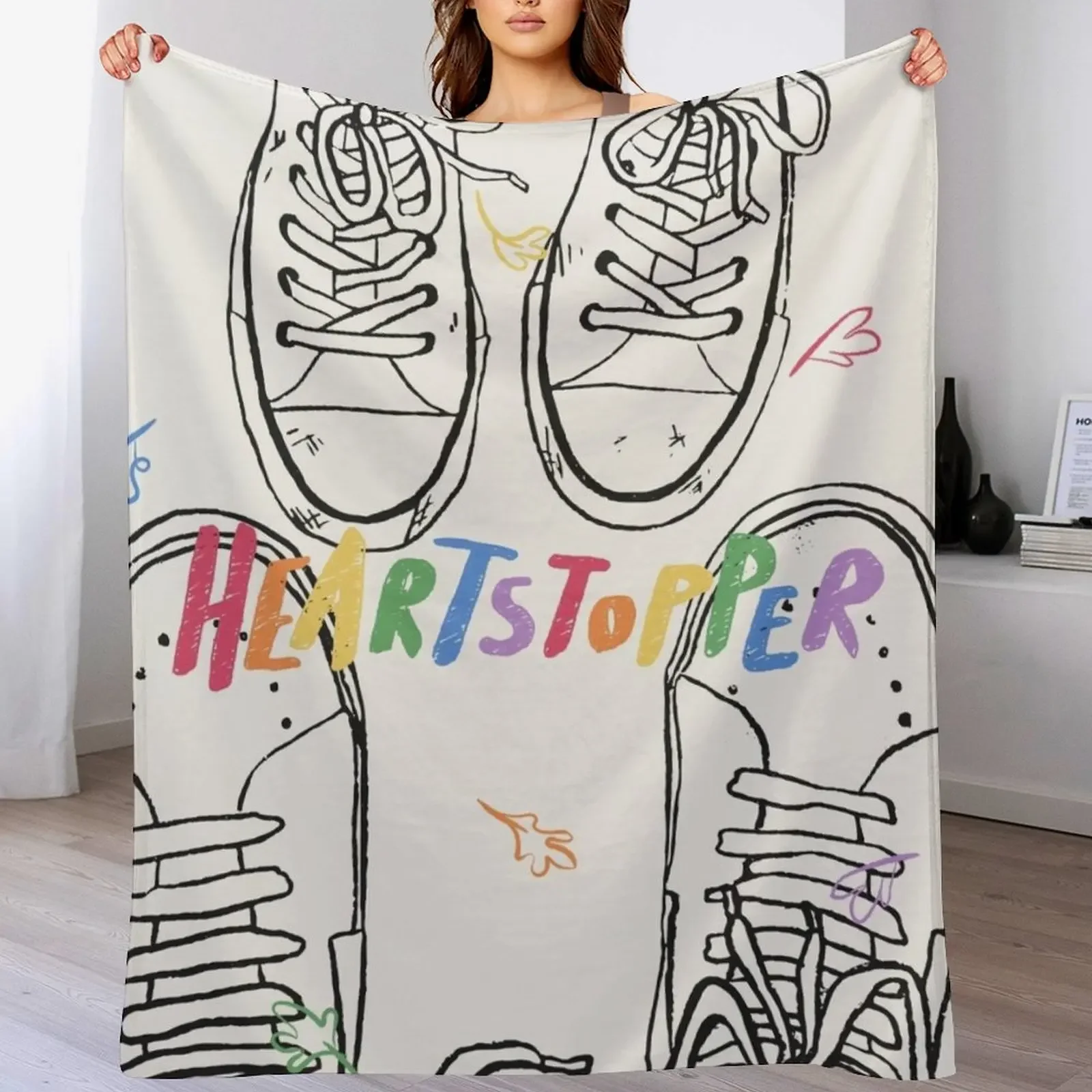 

heartstopper, nick and charlie shoes Throw Blanket Sofa Large For Baby Luxury Brand Blankets