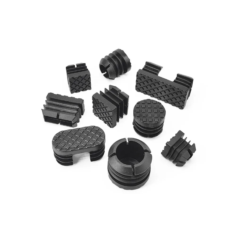 Black Furniture Table Leg Tips, Chair Leg Pads, Protector Covers,Pipe Plugs, Tube Hole Protectors, Stainless Steel Pipe End Caps