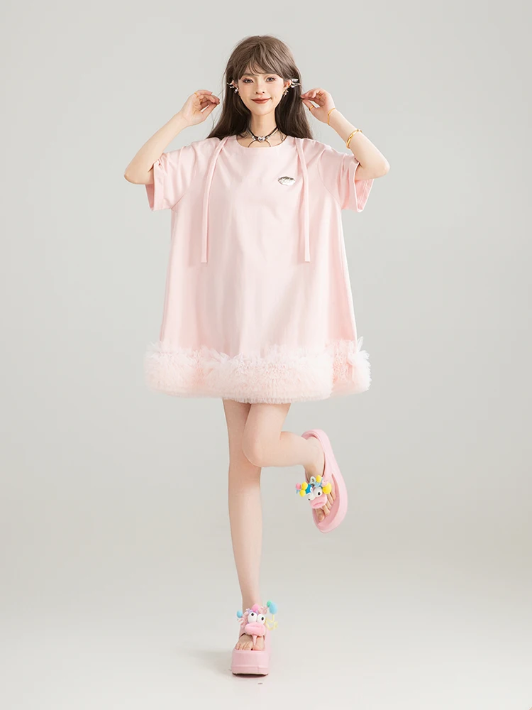 keiko-rose-sentiments-amples-ete-dr-fille-sens-du-doux-sle-coton-melange-jupe-trapeze-ort-sve-rond-ne-dr