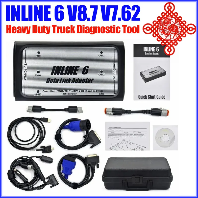 

2023 INLINE 6 V8.7 V7.62 Data Heavy Duty INLINE6 For Cummins Diagnostics Complete INLINE Heavy Duty Truck Diagnostic Tool