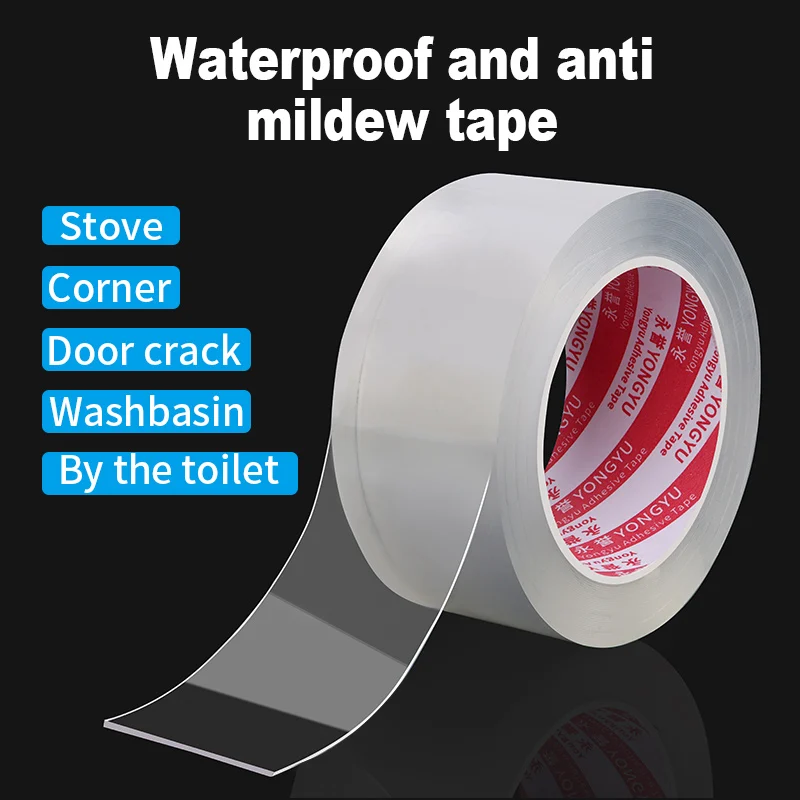 Single-Sided Nano Tape, adesivo forte, à prova de óleo, impermeável, telha cerâmica afiação, mesa anti-colisão, cozinha, 5 metros