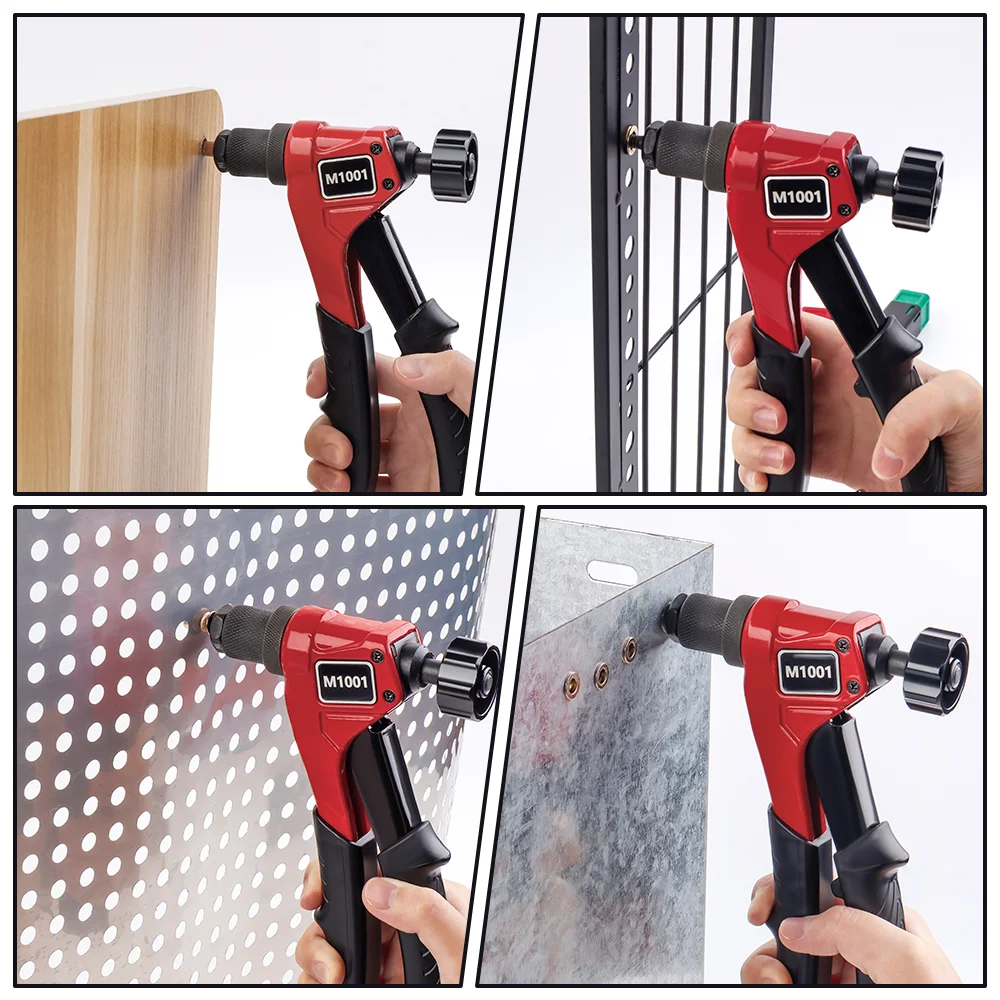 手動リベットナットガン、M3 M4 M5 M6 家庭用多仕様リベッティングマシン、ポータブル多機能リベッティングツール、インサートリベットナットクイックリベッティングツール