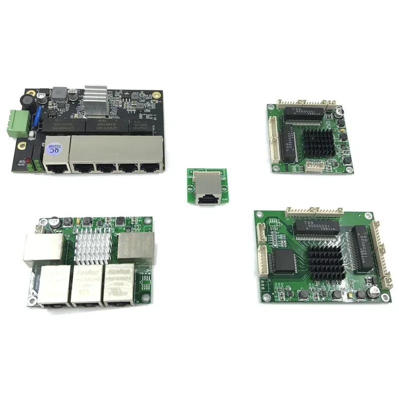 Industriële Ethernet-switchmodule 5 poorten Onbeheerd 10/100/1000 mbps PCBA-kaart OEM Auto-sensing-poorten PCBA-kaart OEM Moederbord