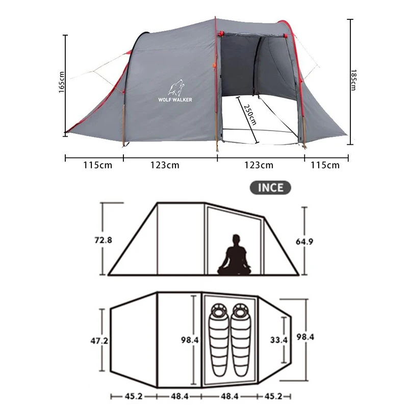 Imagem -03 - Impermeável Tenda Motocicleta para Camping Tendas Instantâneas 23 Pessoas