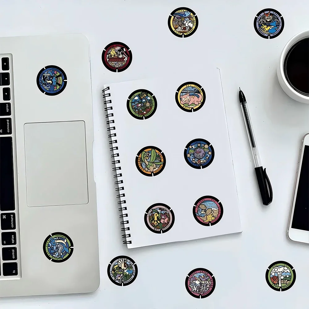 50/108Pcs Kawaii Pokemon Stickers Cute Pikachu Eevee Cartoon Decals for Laptop Phone Scrapbook Waterproof Kids Toy image 6