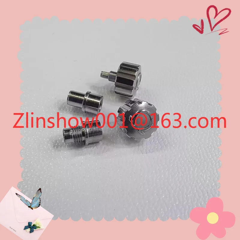 FOR  150 Series All-Steel Internal Locking Crown VS Factory Watch Parts 6.5x2.8x3.6 Silver