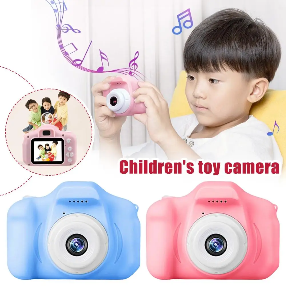 Children's Mini Version Cartoon Digital Camera HD Dual Children's Camera Birthday Toy Gift Game Music Recording Photo/Video Y4Q6