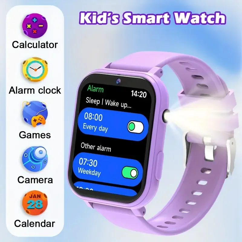 Kids Smart Watch (1.83 Inch) –Capture Memories with Camera & Growth Album, 18 Fun Games, Plus Calculator/Calendar/LED Torch