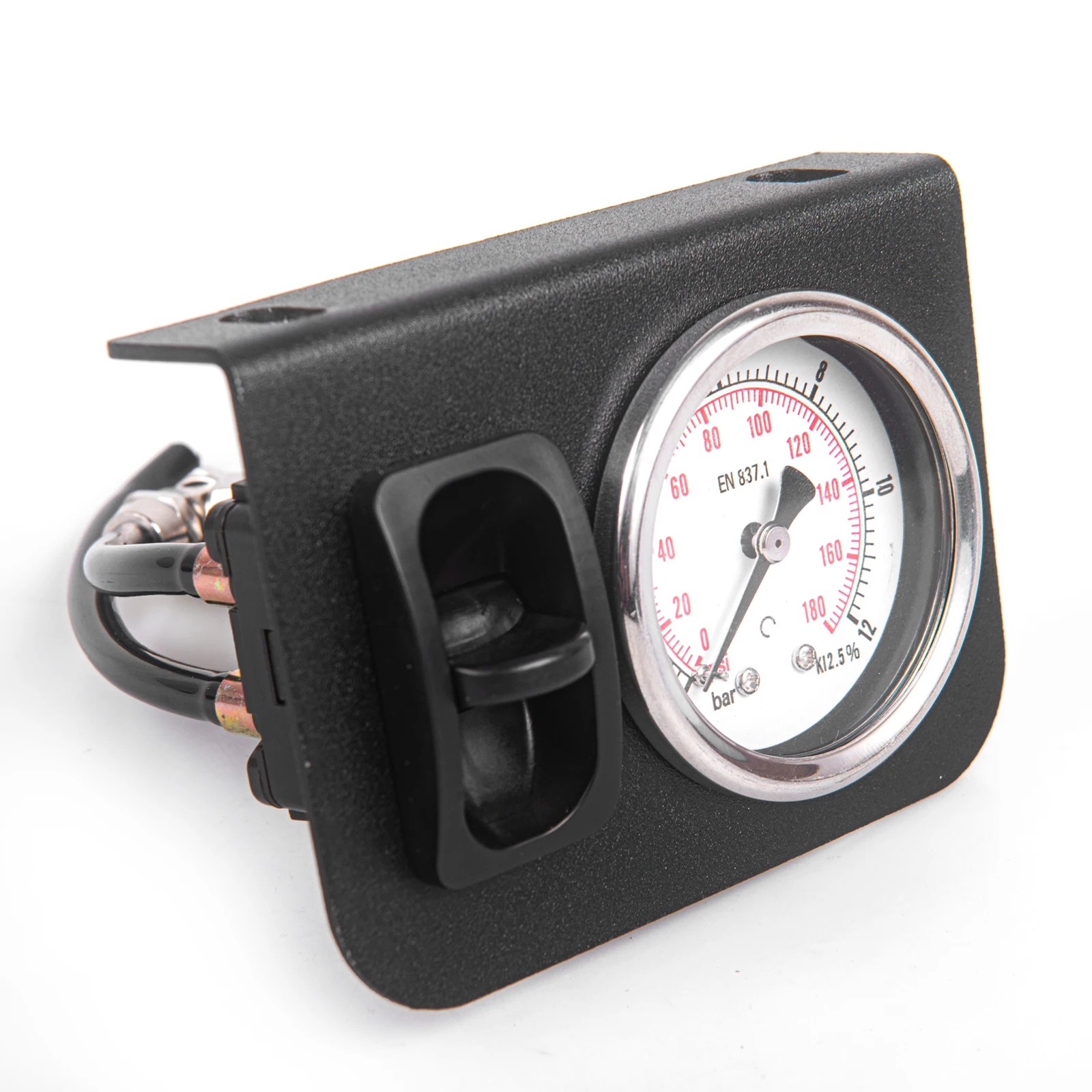 Air Control Switch Manual Paddle Valve with 180 PSI Gauge for Truck Seat & Air Suspension