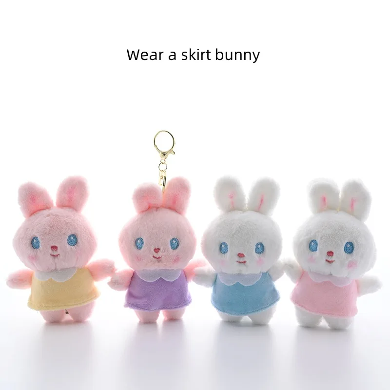 new Dressed bunny plush toy key chain darling pendant International Children's Day Children's Day doll doll machine doll