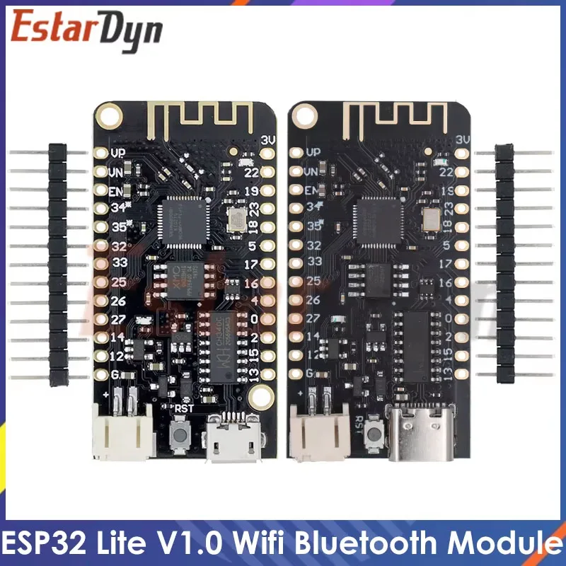 ESP32 Lite V1.0.0 Wi-Fi Bluetooth Макетная антенна ESP32 ESP-32 REV1 CH340G MicroPython 4 МБ Micro/TYPE-C USB для Arduino