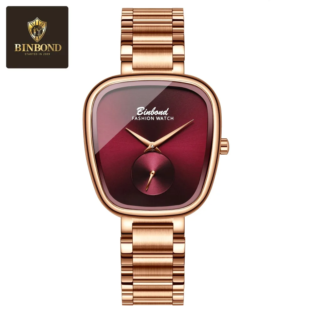 BINBOND 520Luxury Fashion Quartz Womens Watch Waterproof Steel Strip Personalized Watches for Women Relogio Feminino Reloj Mujer