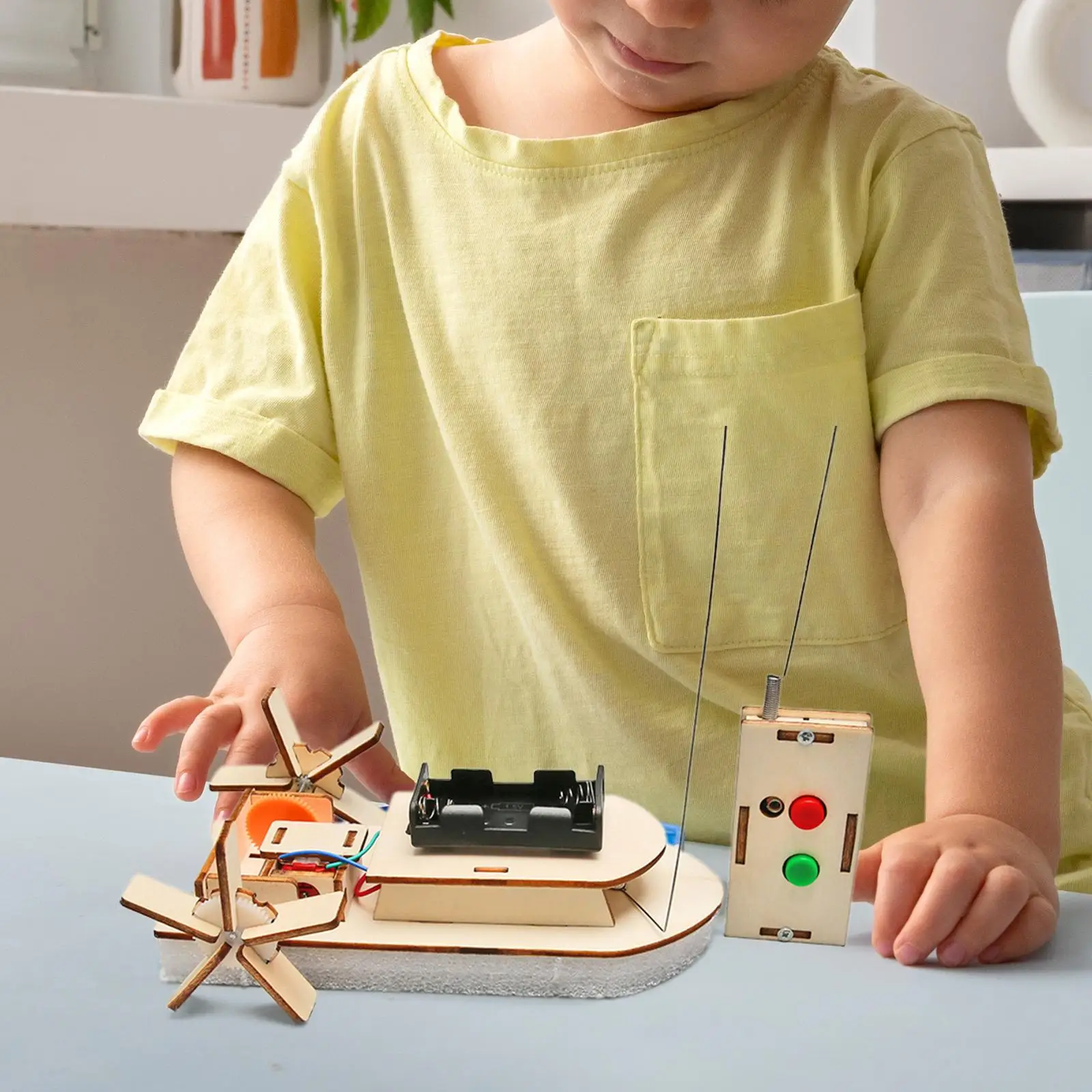 

DIY Wooden Science Experiment Kits Boat Model for Students Boys and Girls