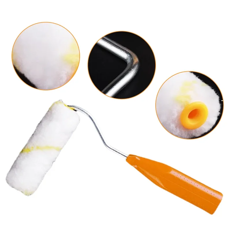 Paint Roller Kit Thumb Roller Core Small Corner Latex Paint Roller Core Roller Bracket Polyester Paint Roller for Wall Tool New