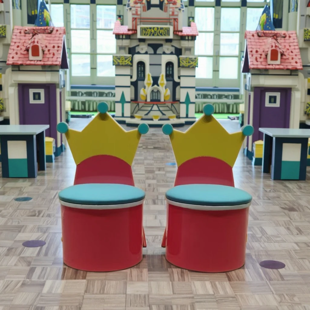 Children's Indoor Playground Princess House Dressing Table With Chair