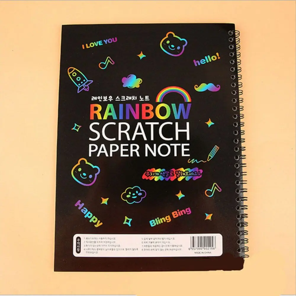 Regalo para niños, cuaderno de notas, libros educativos, pintura para raspar, juguetes para niños, pintura artística, papel para rascar, aprendizaje temprano