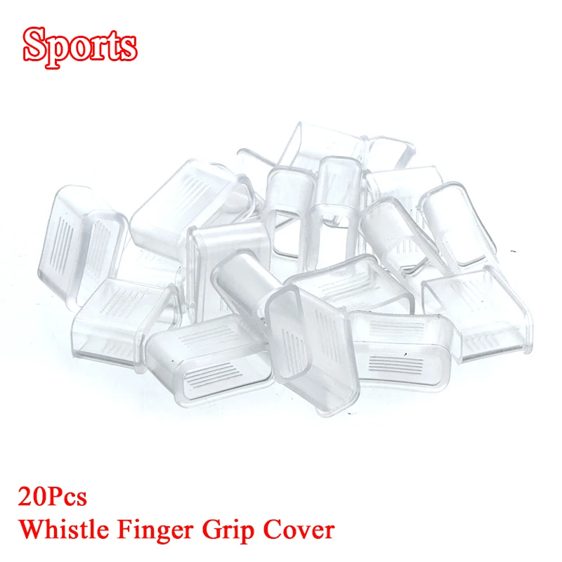 20 قطعة غطاء صافرة الحكم صافرة شفافة خففت قبضة الفم كرة القدم الحكم صافرة الملحقات الواقية