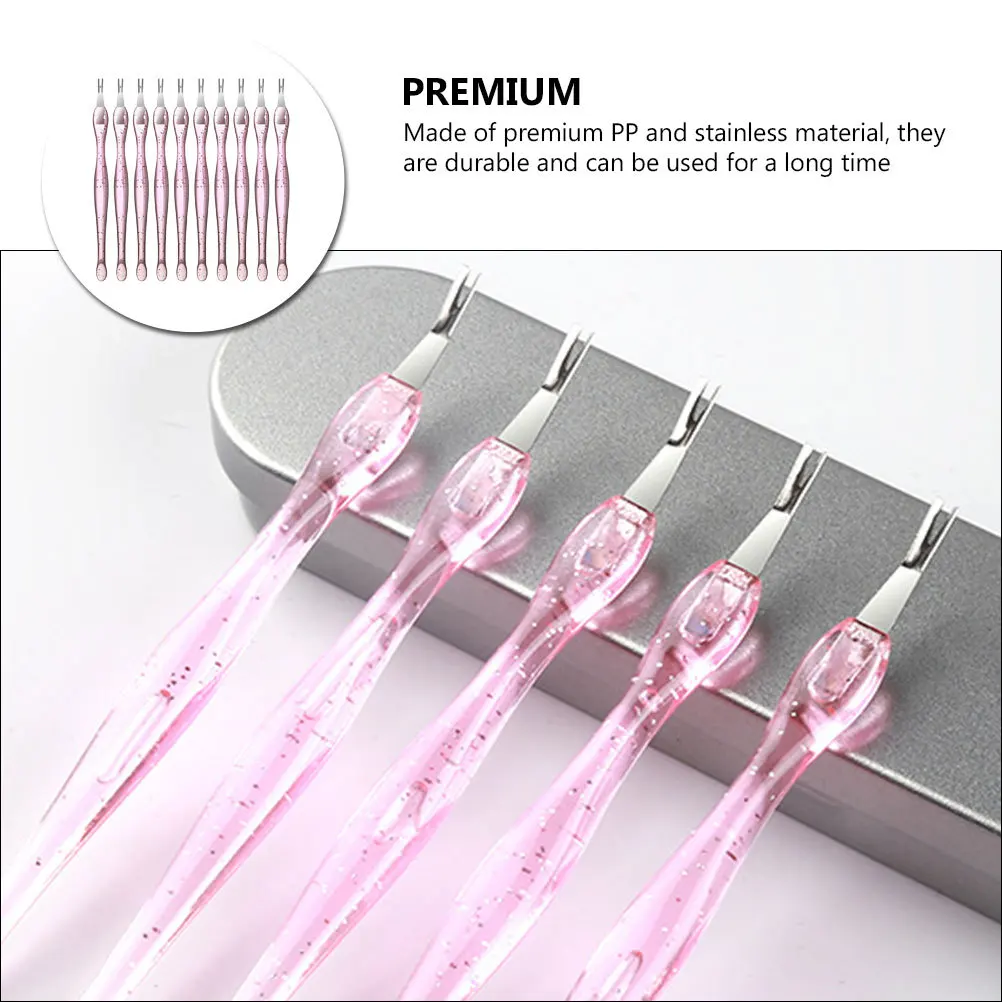 

10pcs Cuticle Removers For Dead Skin Removal Professional Manicure Tools Stainless Steel Nail Art Use At Home Or Salon