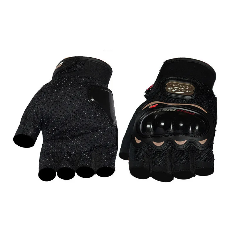 Luvas de motocicleta metade do dedo para homens e mulheres, motocross luvas, cor verde, engrenagens protetoras, luva de verão, M-XXL, SC04B