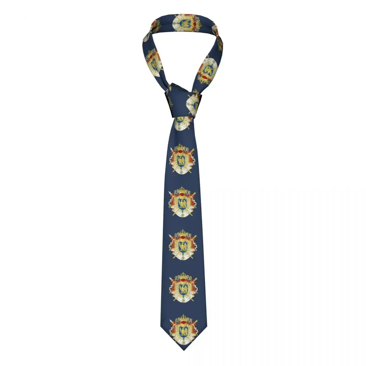 Formal French Empire Napoleon Neck Ties for Wedding Custom Men Coat Of Arms of France Neckties