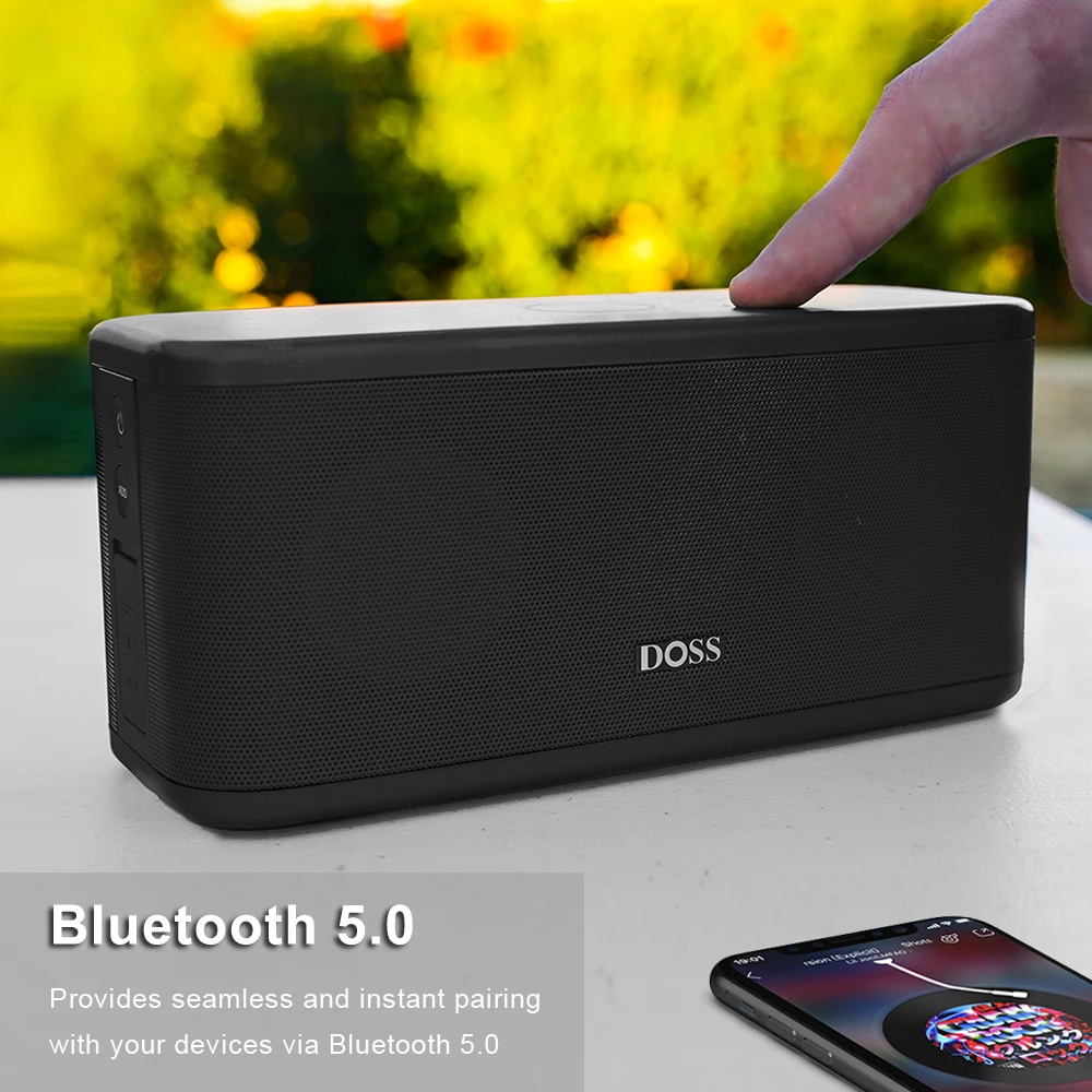 DOSS Portable Wireless Speaker Bluetooth 16W Stereo Sound TWS Wireless Pairing Music Sound Box 20 Hour Playtime Wireless Speaker