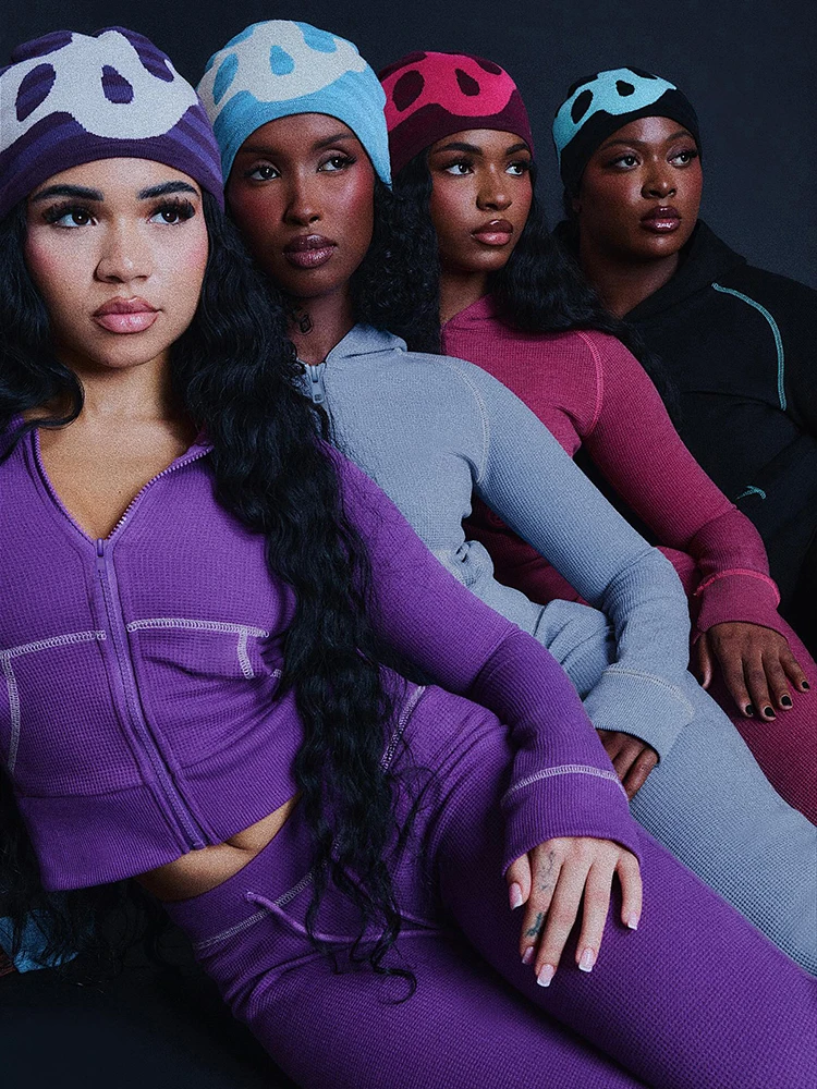 Kliou بدلة رياضية غير رسمية 2 قطعة مجموعة امرأة البريدي سترة كم كامل مقنع سترة الرباط السراويل الطويلة اليومية ملابس رياضية نمط