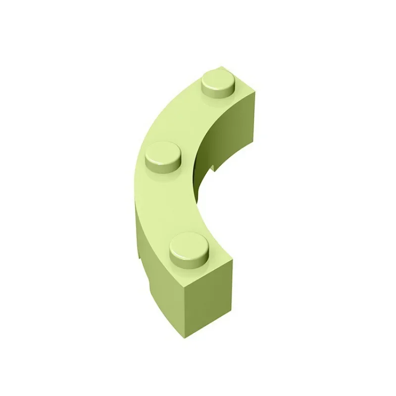 [26Pcs]【50g】 48092 4x4 Curved Brick with 3 Raised Dots, Children DIY STEM Building Blocks Toy, Gifts for MOC Creators