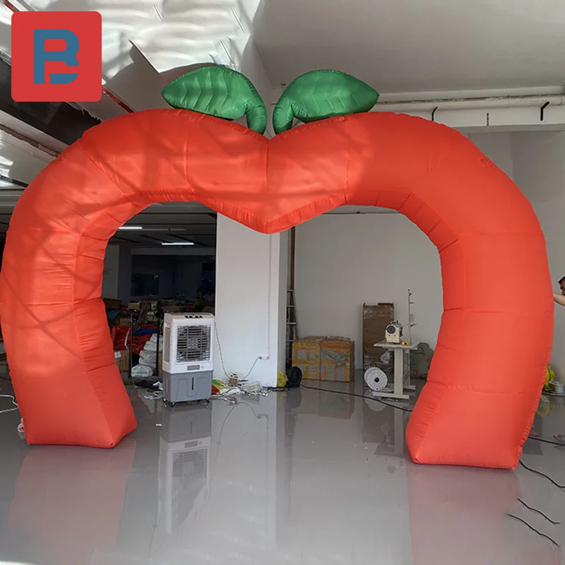 Giant inflatable apple arch air model cartoon Apple Orange Snake Fruit Festival opening Christmas Eve lighting advertising