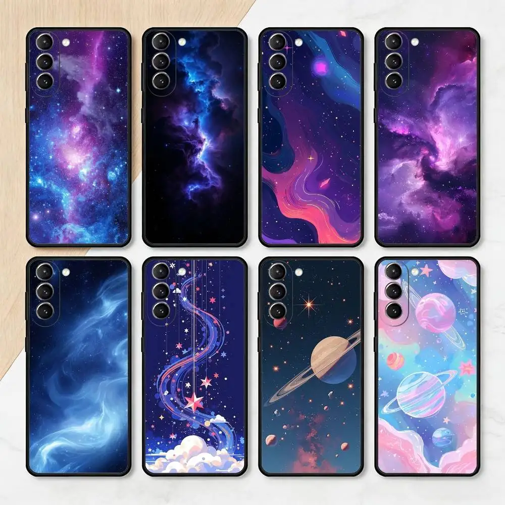 

Space For Galaxy Art Phone Case For Samsung S25,24,23,22,30,21,10,9,Ultra,Plus,Lite,FE,4,5 G Soft Black Case