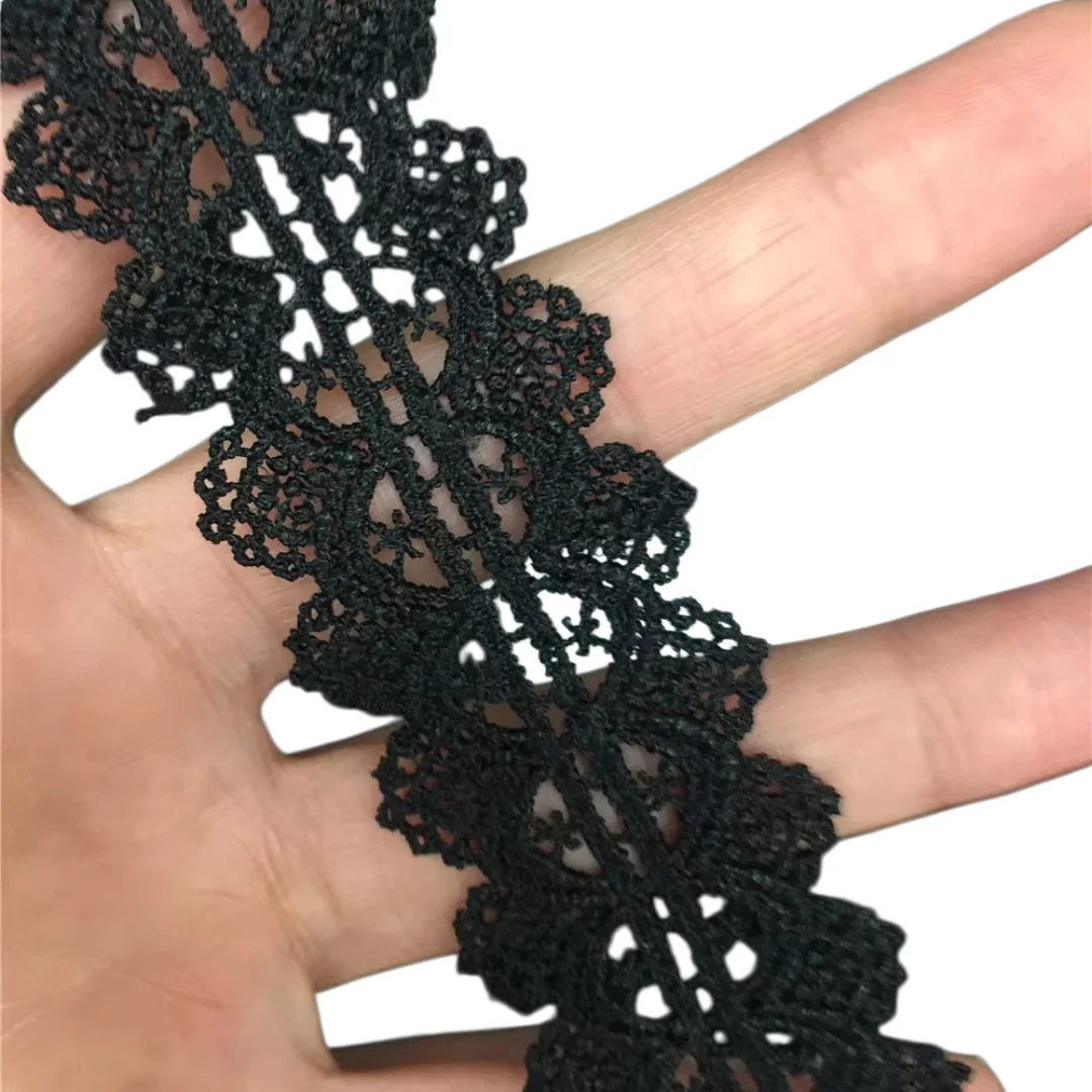 

72yards Black Venise Lace trim wedding DIY crafted sewing 3cm