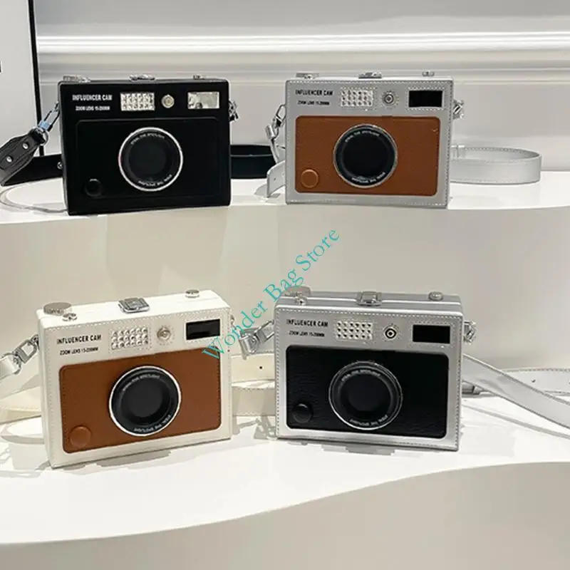 

H3CB Модная женская сумка через плечо с камерой, практичная легкая дизайнерская сумка из искусственной кожи с регулируемым