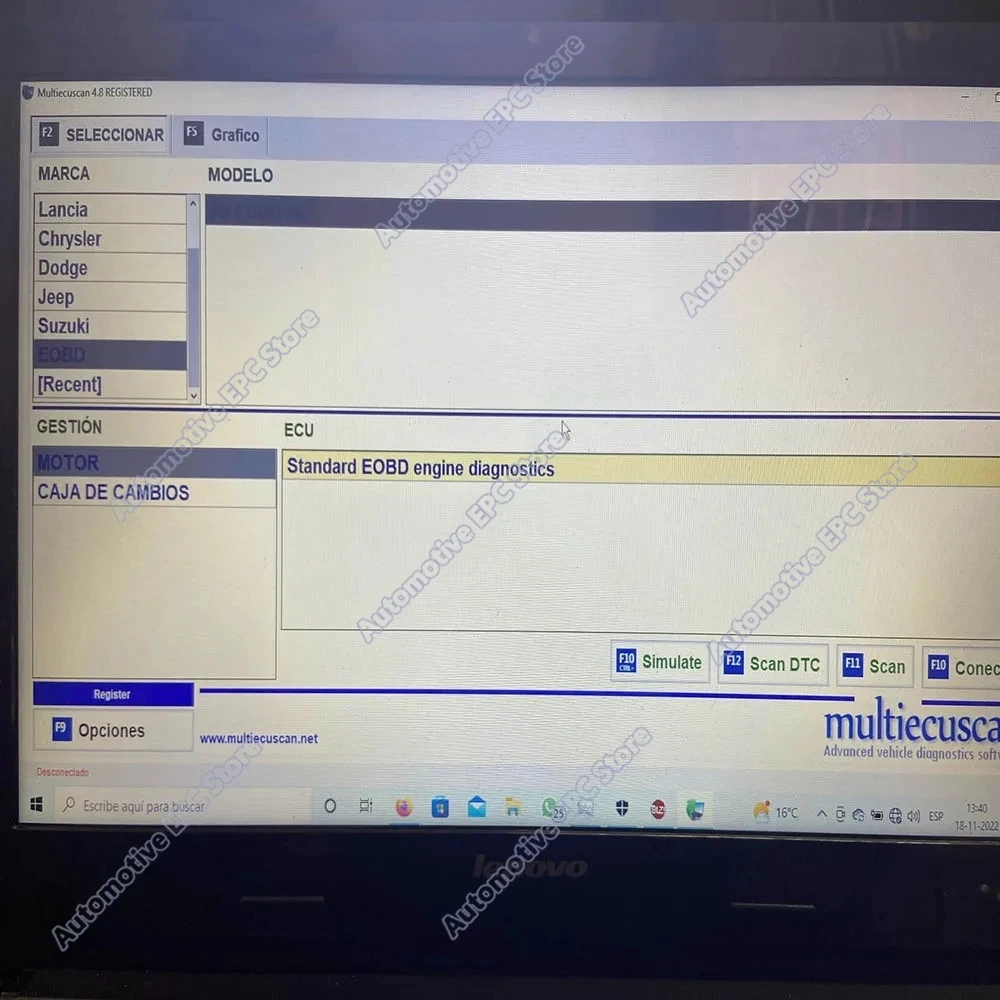 Picture 5: Newest Multiecuscan V5.3 Registered Unlimited Keygen for Fi/at Obd2 Scanner Multi Ecu Scan work for ELM327 OBDII Diagnostic Tool