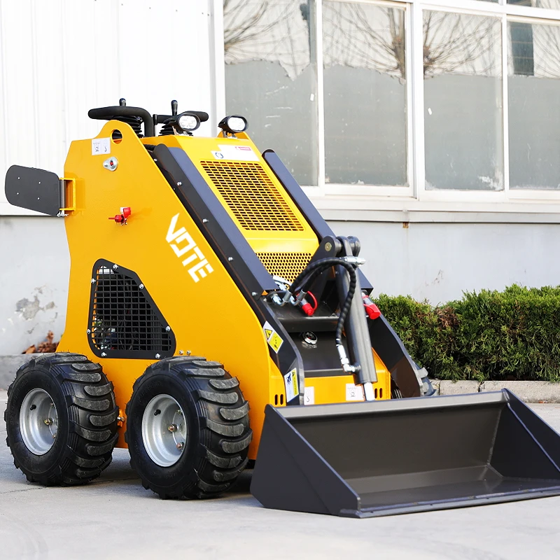 

Customized Cheap EPA Mini Skid Steer Loader With 4WD Multifunctional Mini Wheel Loader Ex-factory Price Free Shipping