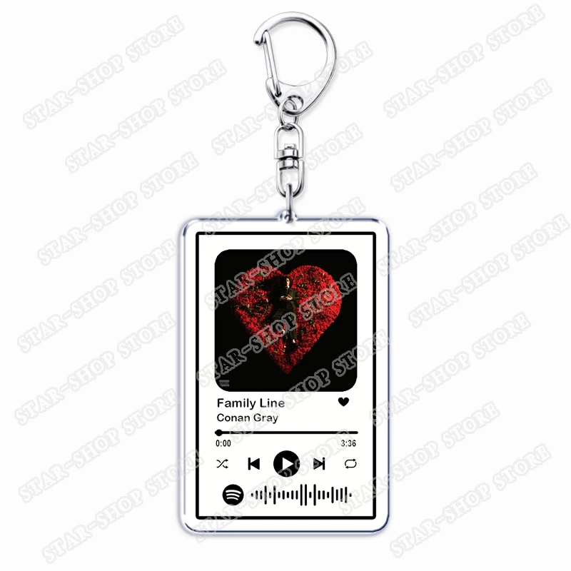 Hot Singer Music Keychains for Women Accessories Bag Superache Found Heaven Kid Krow Keying Jewelry Fans Friends Gamer Gifts