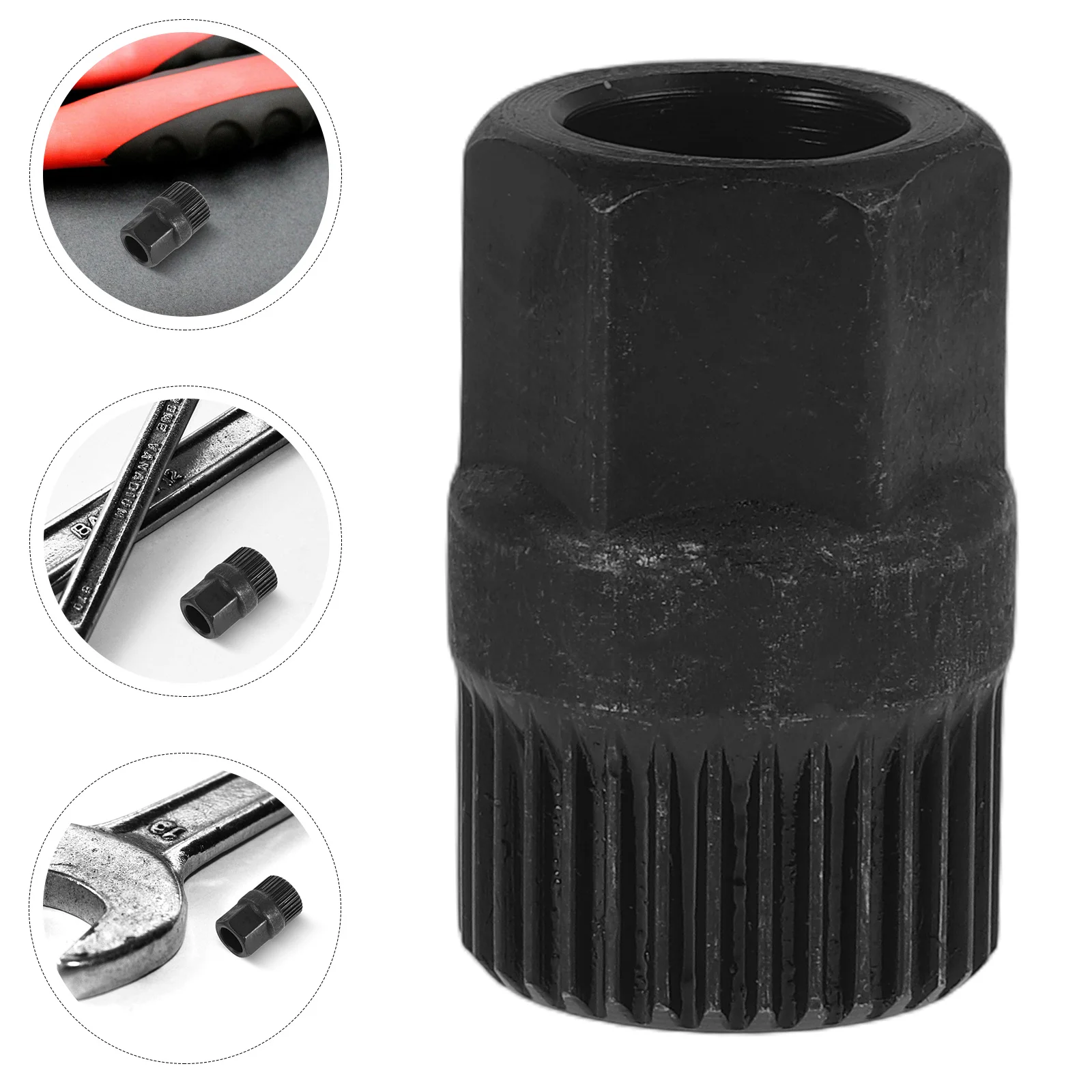 

Alternator Pulley Removal Tool 33 Teeth Heavy Duty Automotive Pulley Clutch Disassembly Wrench for Car Maintenance Repair Kit