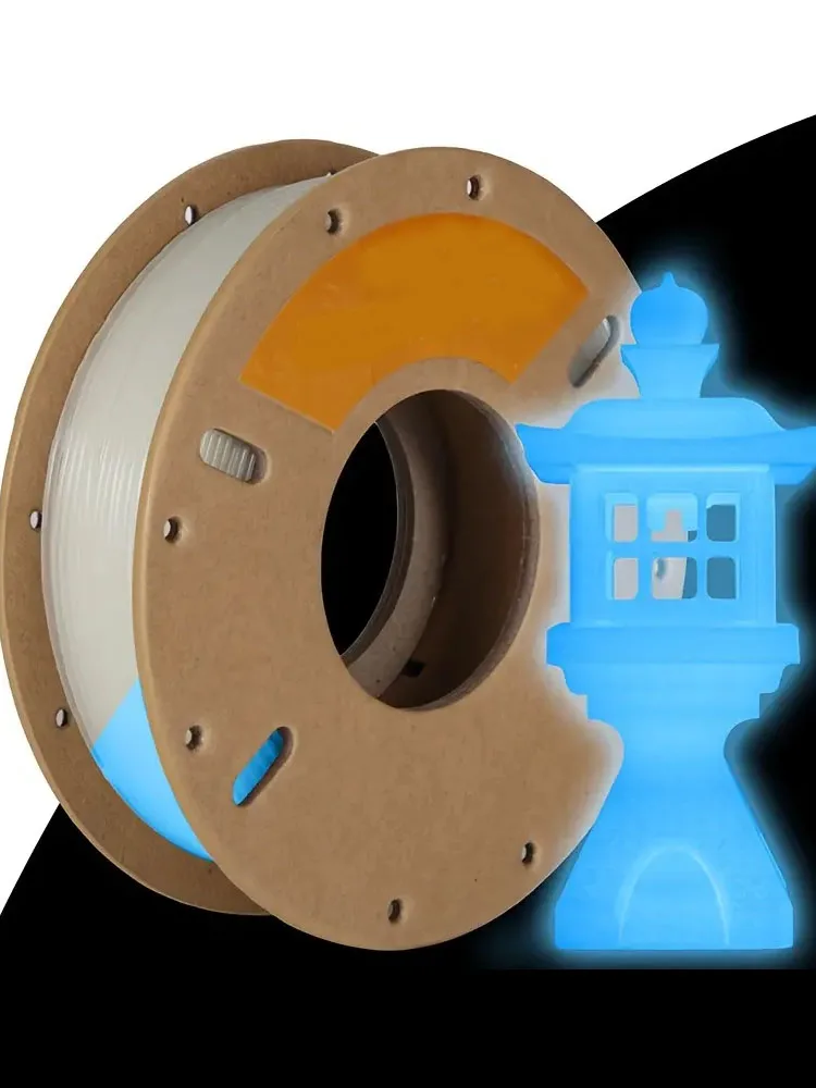 

PLA 3D Printer Filament 1.75mm Dimensional Accuracy +/- 0.02mm,Glow white to blue,250g