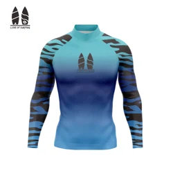 Letnie męskie koszulki surfingowe Upf 50 + Rash Guard stroje kąpielowe z długim rękawem Rashguard ochrona przed promieniowaniem UV strój kąpielowy odzież nurkowa rajstopy kąpielowe